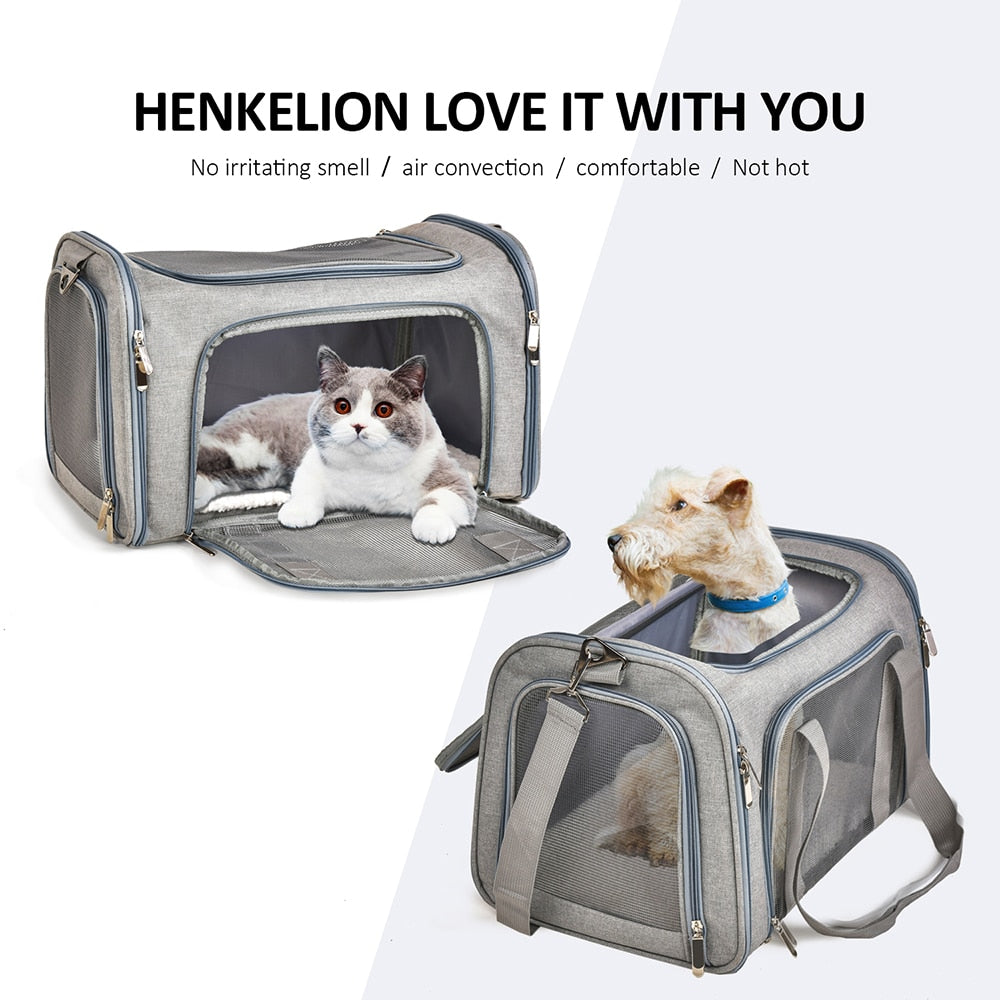 Hundetragetasche Weiche Seitenrucksack, wasserdicht, Sicherheitsleine, Transportbox für kleine Hunde