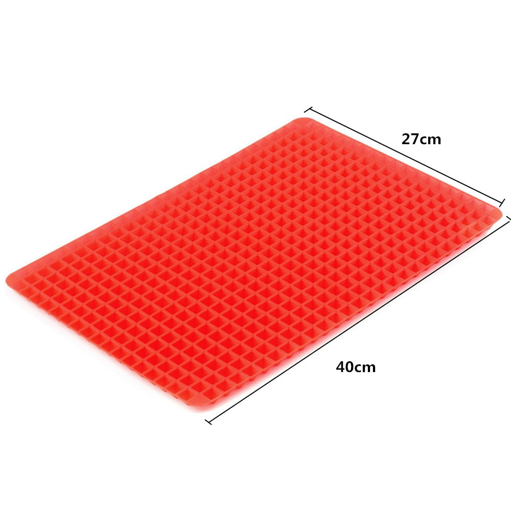 40x27cm Pyramide Backformen Pfanne 4 Farbe Antihaft Silikon Backmatten, Kochmatte Backblech für den Ofen