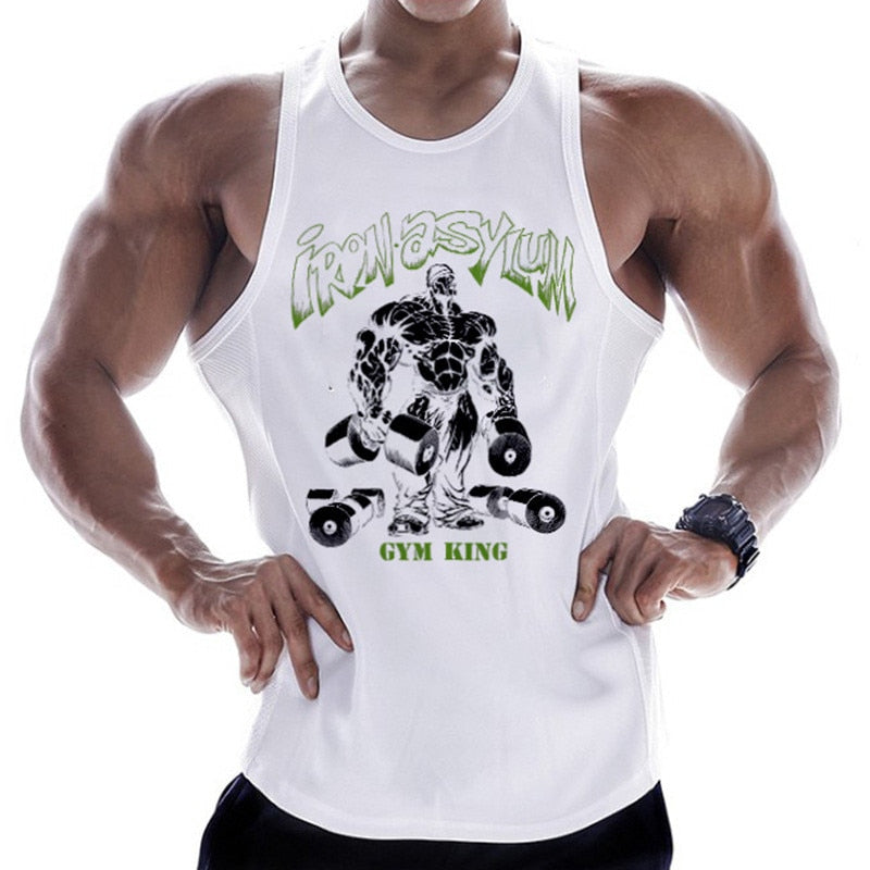 Neue Fitnessstudios Kleidung aus Baumwolle, Bodybuilding ärmelloses Unterhemd
