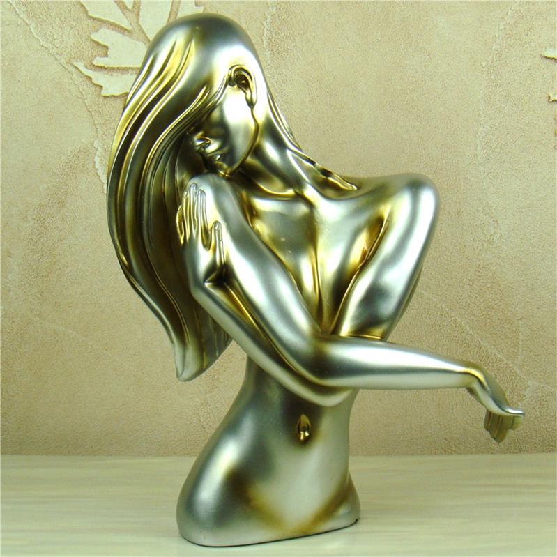 Abstrakte nackte Frauenbüste, handgefertigte Harz-Belle-Skulptur, menschliche Körperkunst, Ornament, Geschenk für Liebhaber, für die Einrichtung von Schlaf- und Wohnzimmerdekorationen