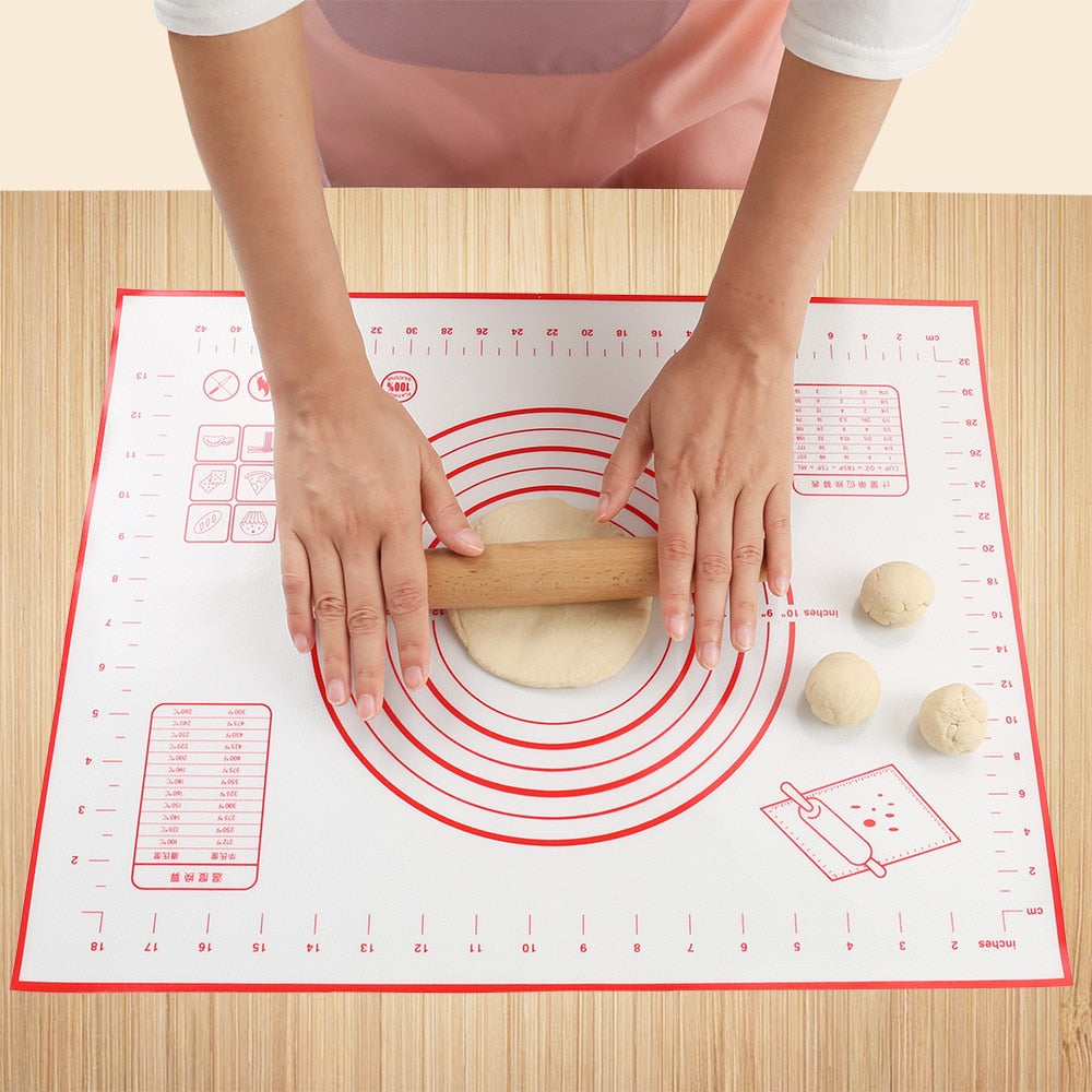 Antihaft-Silikon-Backmatte, Pizza-Teigmaschine, Kneten, Ausrollen, Teigunterlage, Backformen, Kneten