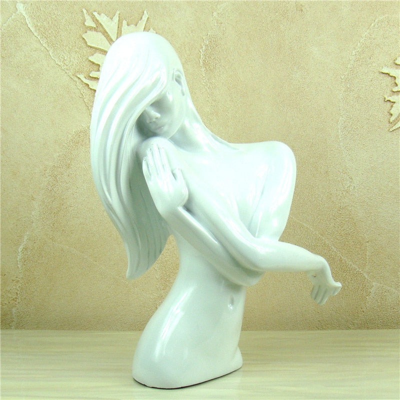 Abstrakte nackte Frauenbüste, handgefertigte Harz-Belle-Skulptur, menschliche Körperkunst, Ornament, Geschenk für Liebhaber, für die Einrichtung von Schlaf- und Wohnzimmerdekorationen