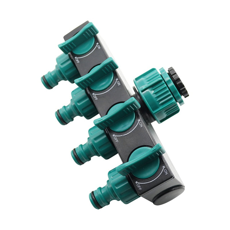 1/2"-3/4"-1" Schlauchsplitter Bewässerungsadapter 4-Wege-Wasserschlauchverbinder