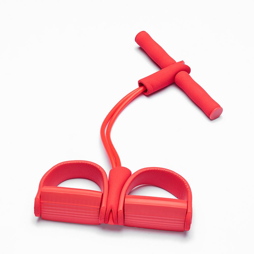 Widerstandsbänder 4-Röhren-Pedal-Fitnessseil, Latex-Pedaltrainer, Zugseil-Expander & Gummibänder