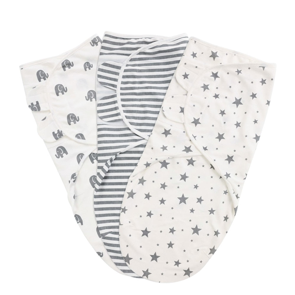 Baby Wickeldecke, verstellbares Wickeltuch aus Bio-Baumwolle für Säuglinge (0-3 Monate)