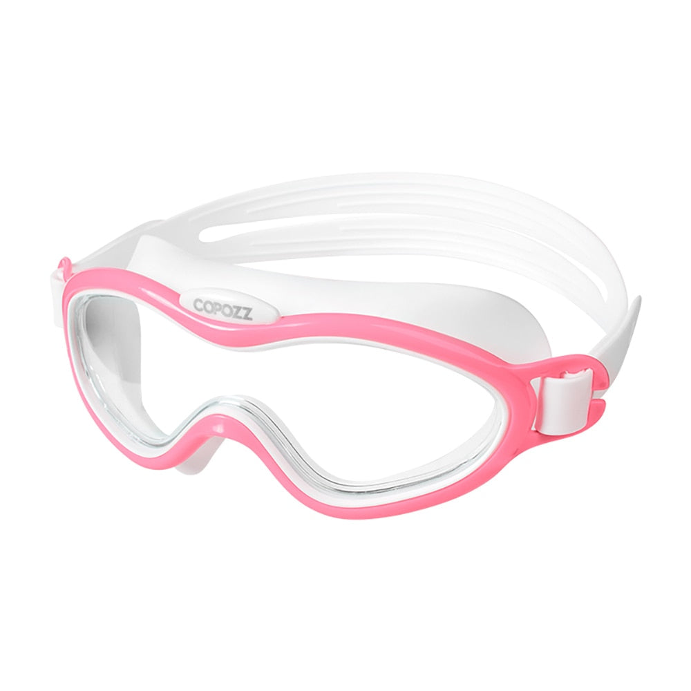 Kinder-Schwimmbrille, Anti-Beschlag, wasserdicht, für Kinder und Jugendliche, großer Rahmen, Schwimmbrille für Jungen und Mädchen, einteilige Schwimmbrille