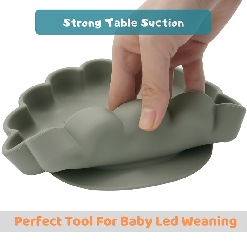 New Born Baby Products Erstaunliche Lern-Blumenform, sicherer, essbarer Silikon-Abdeckung für Obstschalen