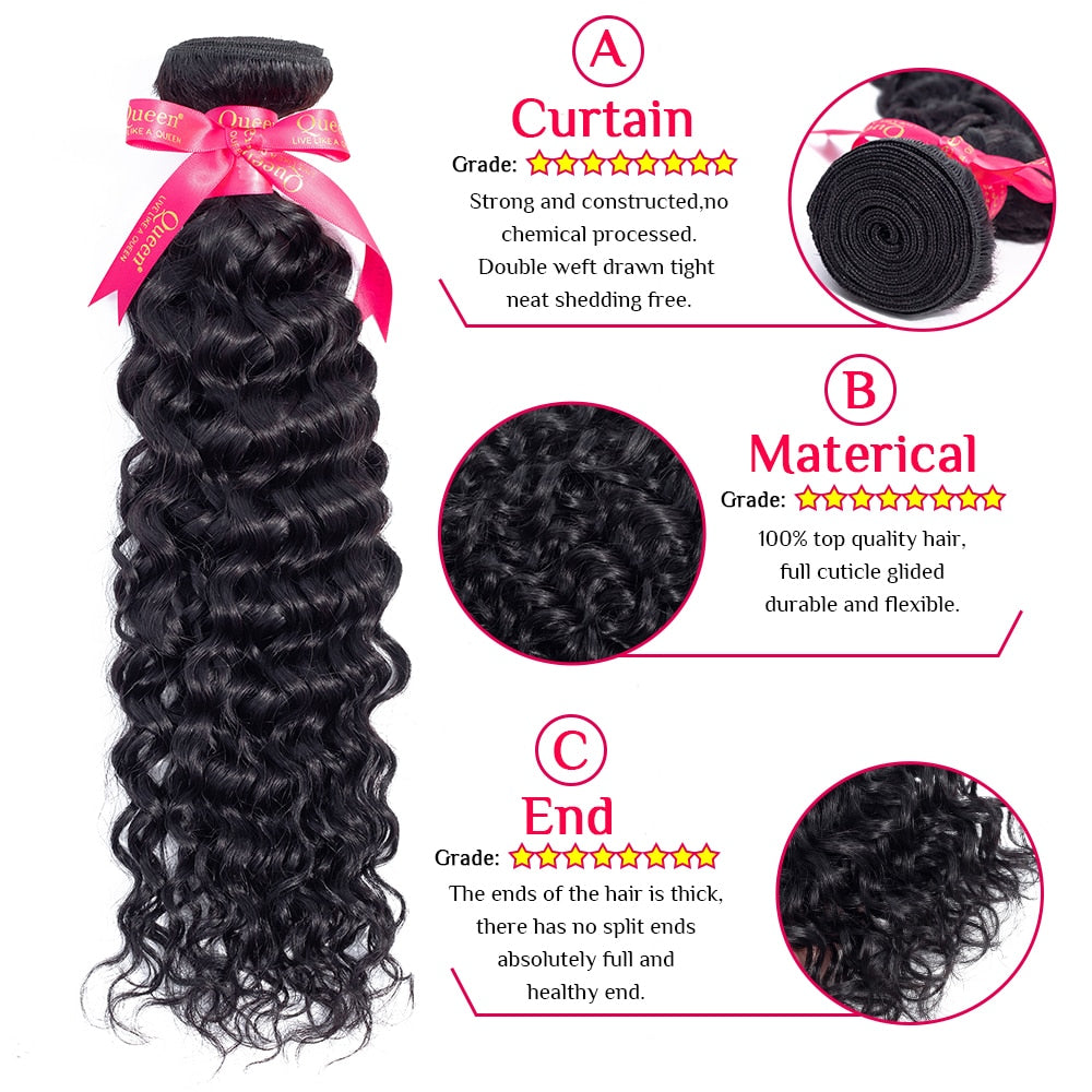 Water Wave Bundles Brazilian Hair Weave Bundles Remy Hair Bundles Deals 1/3/4 bundles human hair Curly Hair Bundles Queen Hair