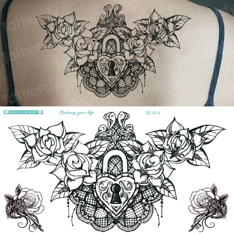 temporäre mode Tattoos-Schmuck, Körperaufkleber für Ägypten arabisch indische Sexy Tattoos-Muster