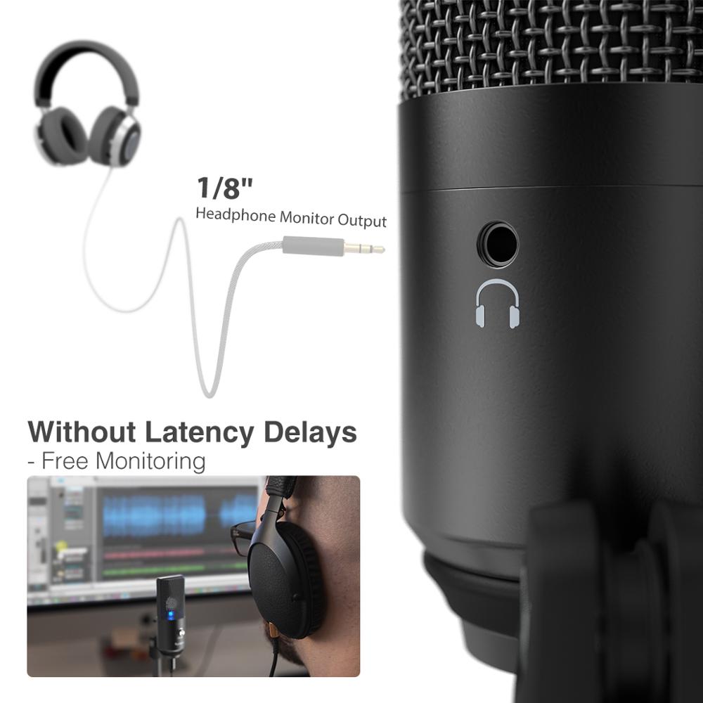 FIFINE USB-Mikrofon für Laptop und Computer für die Aufnahme Streaming Voice, Podcasting für Audio & amp; Video K670
