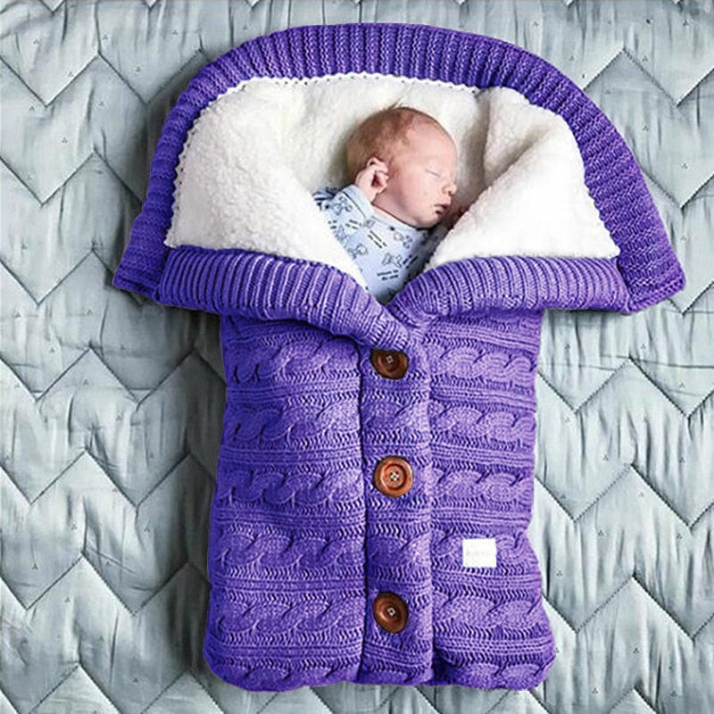 Herbst und Winter Babyschlafsack, Outdoor Button Baby Strickschlafsack