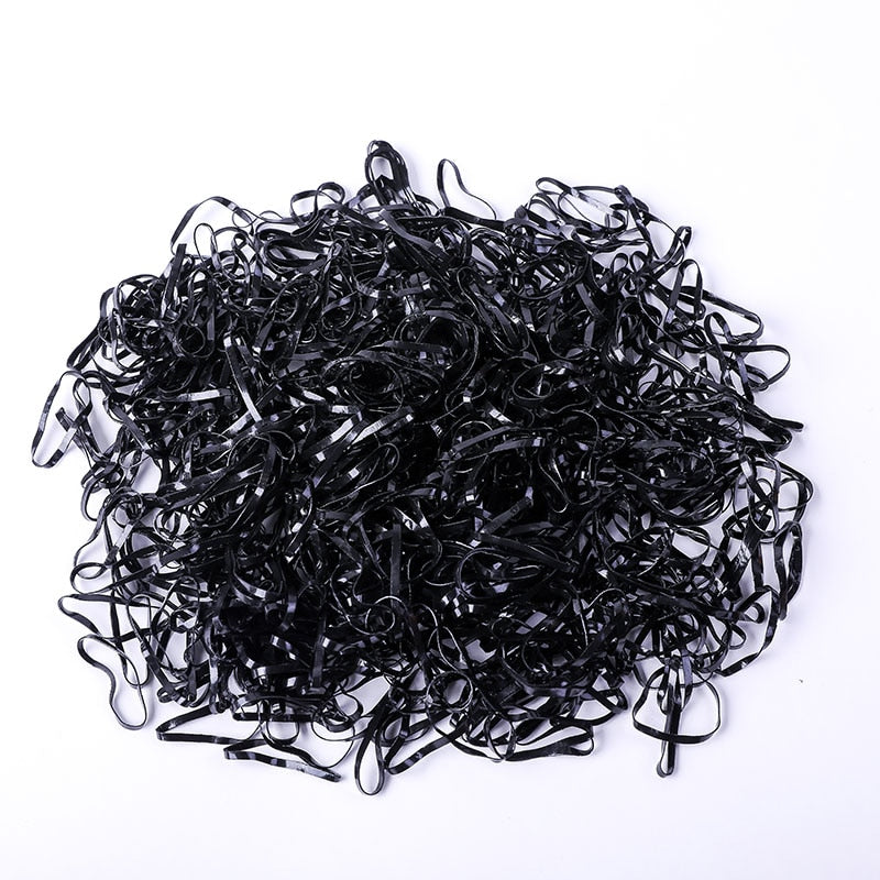 500Pcs/Pack bunte kleine Einweg-Haarbänder elastisches Gummiband Pferdeschwanzhalter, Haarschmuck für Mädchen