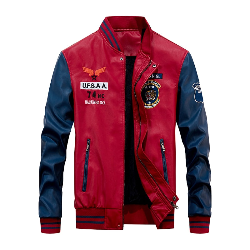 Herren Bomberjacke, Männer Leder- und Baseballjacken / Biker