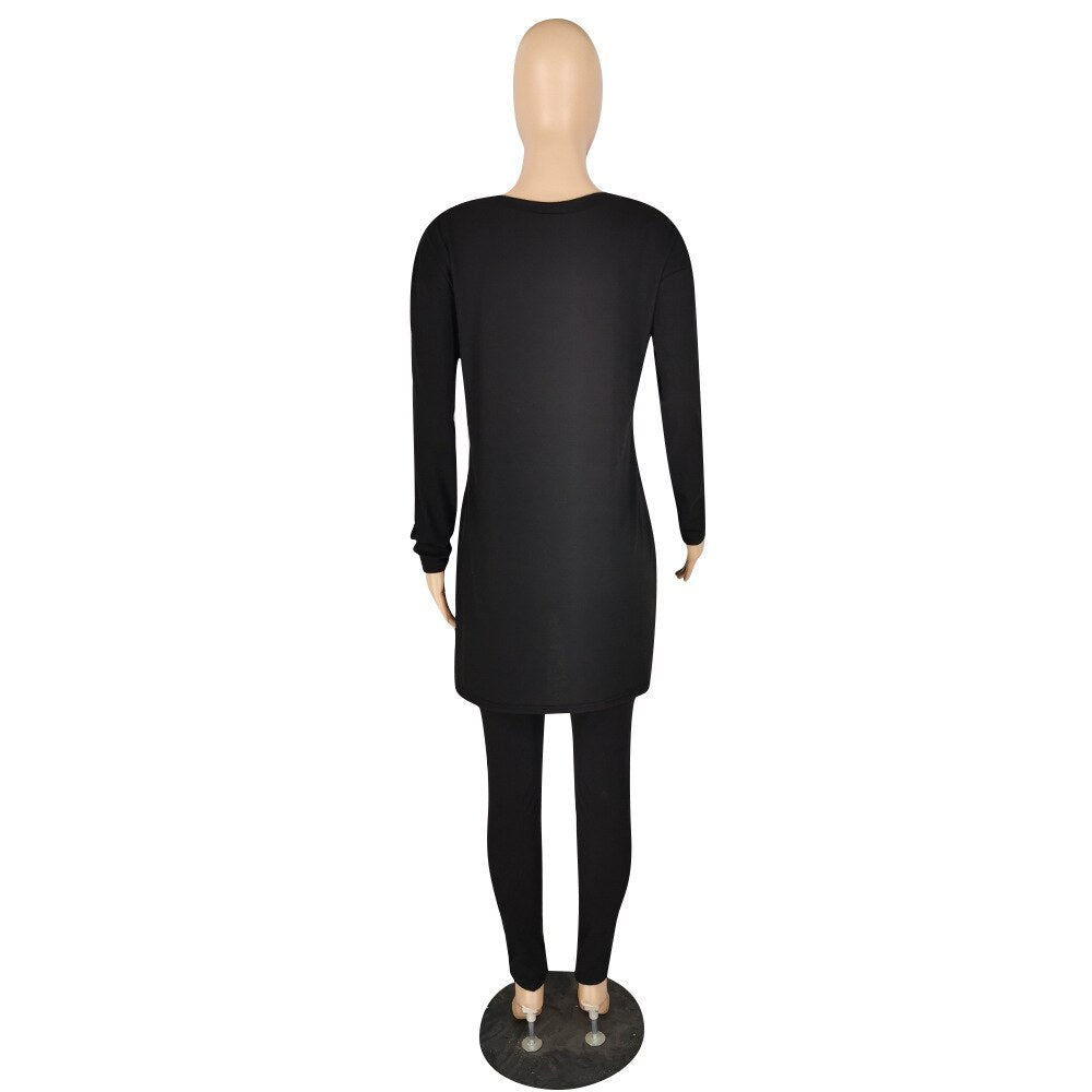Damen Top und Hosen Zweiteiler Streetwear Outfits