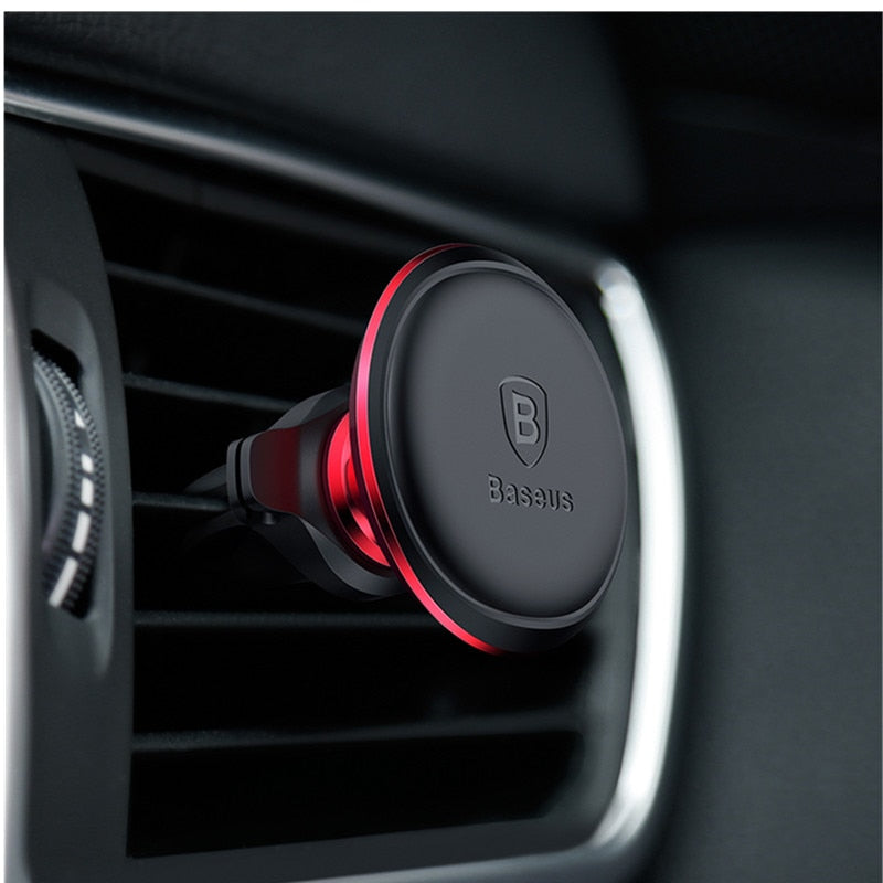 Baseus Magnetischer Autotelefonhalter mit 360° Rotation, Handyhalter-Ständer mit Kabelclip im Auto