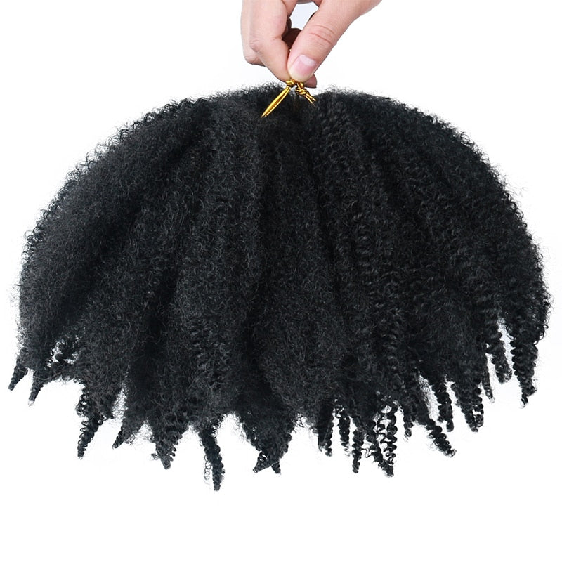 Black Star Hair Afro Synthetic Crochet Marley Braids Haarverlängerungen für schwarze Frauen Kanekalons Kinky Twist Braiding Hairs