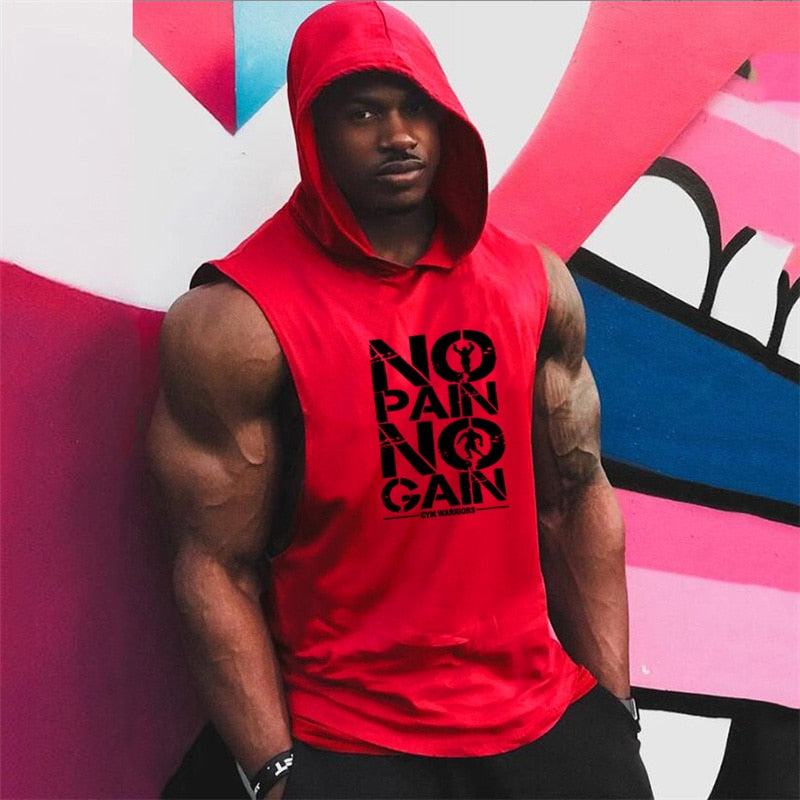 Herren Baumwolle Bodybuilding Fitness Sweatshirt mit Kapuze