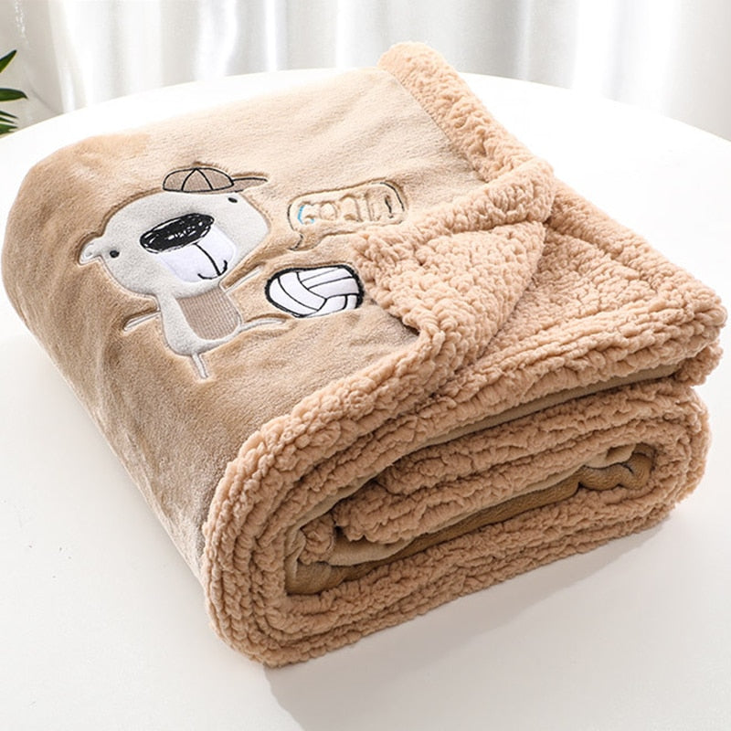 Babydecken Neugeborenes Doppelstöckige Warme Flanelldecke
