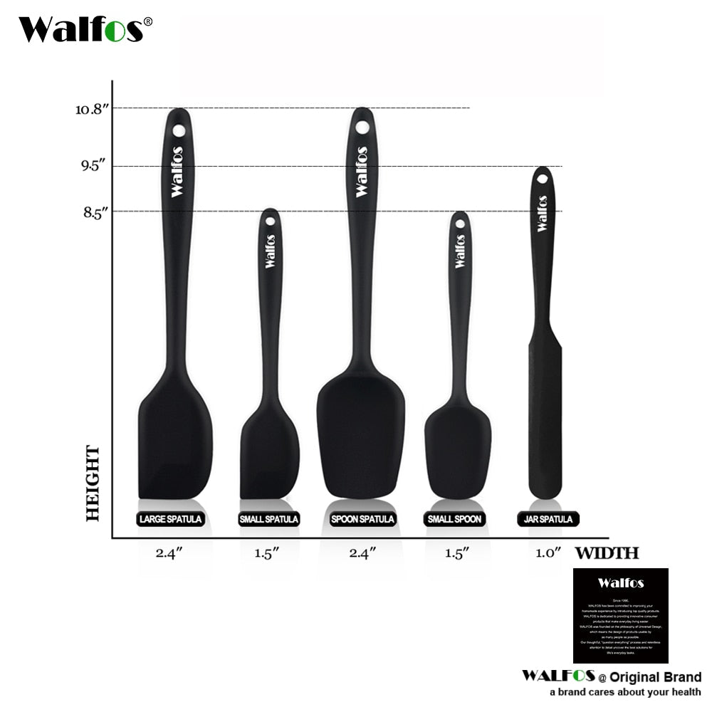Antihaft-Silikon-Spachtel, Walfos 5 Teile/Set Hitzebeständige Silikon-Spachtel