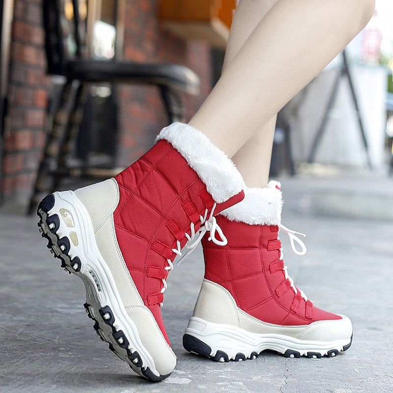 Marke Winter Frauen Schneestiefel Hohe Qualität und Wasserdicht