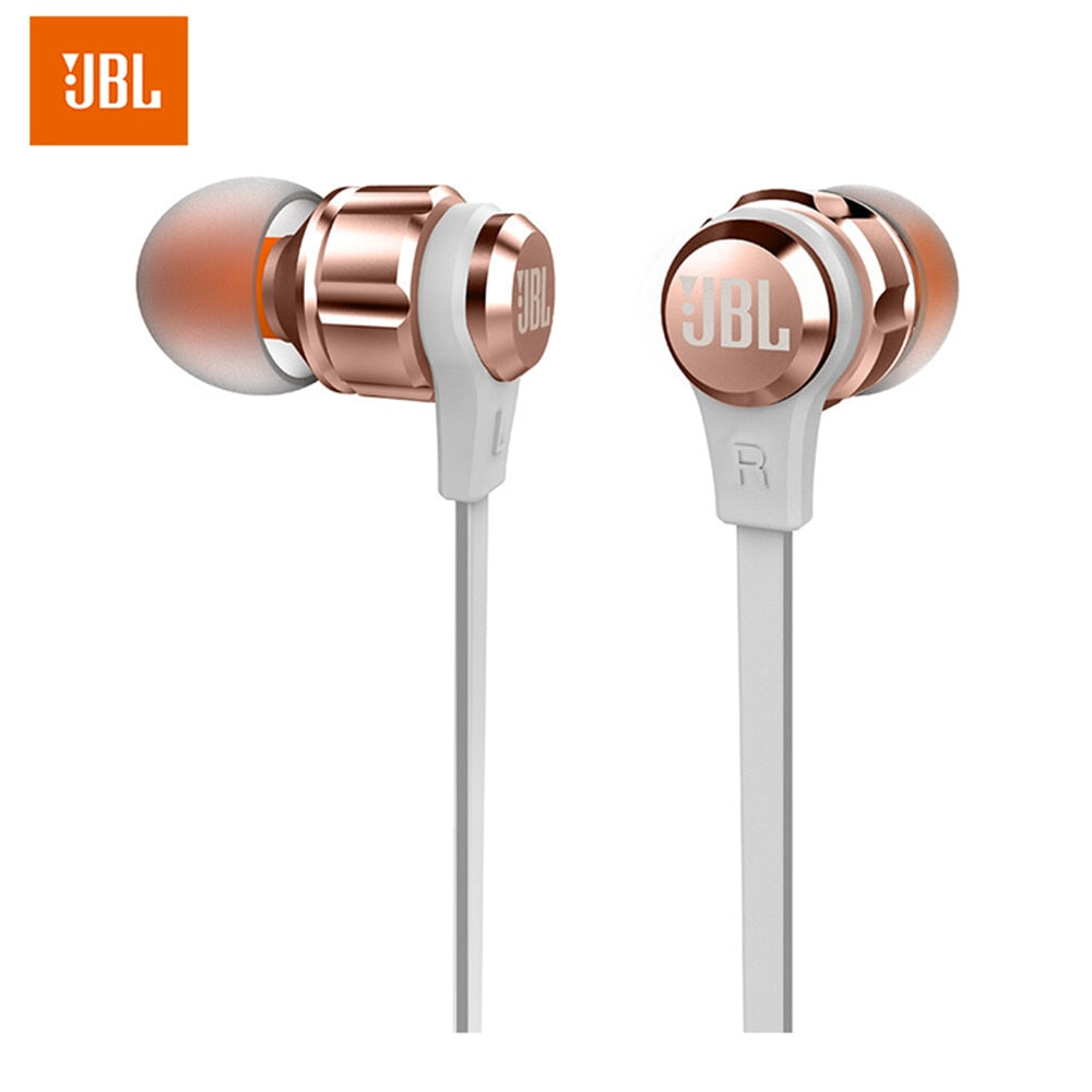 JBL T180A Stereo In-Ear Kopfhörer, Sport Freisprechen mit Mikrofon 3.5mm Kabelgebundene Ohrhörer, Pure Deep Bass Game Music Headset