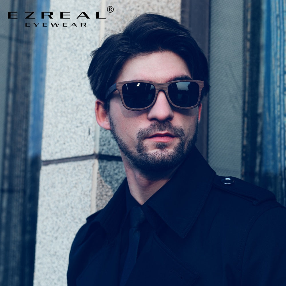 Natürliche Polarisierte Holzsonnenbrille, Bambus Sonnenbrille, Markendesigner Original Holzbrille Mit Holzkiste