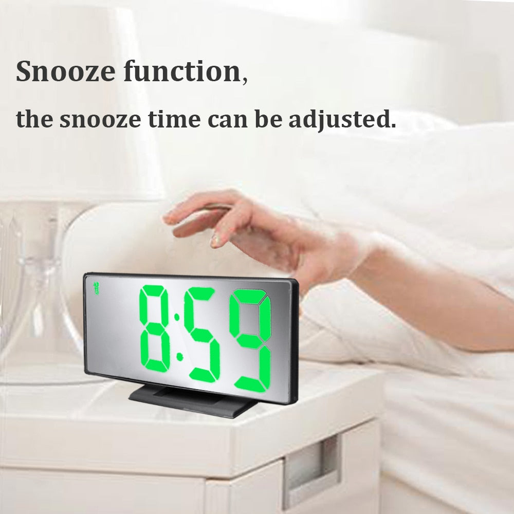 Digitaler Wecker LED-Spiegeluhr Großes LCD-Display