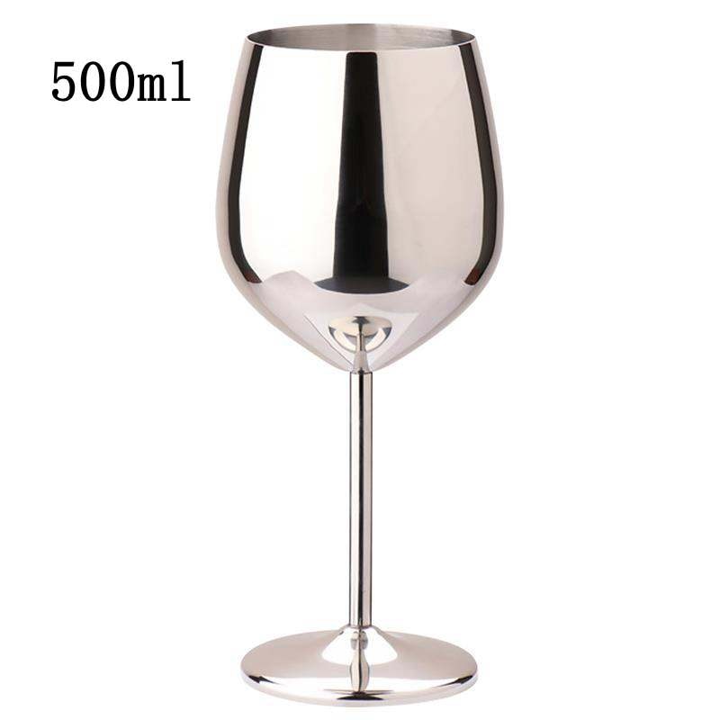 500ml Edelstahl Kelch Champagnerschale, Weinglas Cocktailglas Kreatives Metall