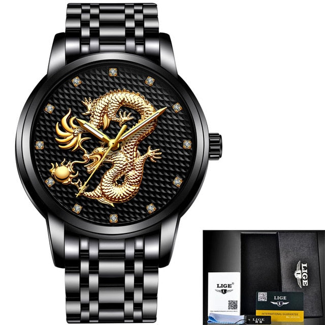 LIGE Women Watches Women Fashion Watch 2022 Classic Ladies Watch Luxury Brand Diamond Quartz Gold Wrist Watch Gift For Women+Box
