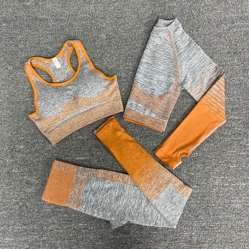 2/3/5 stücke Nahtlose Damen Sportbekleidung & Yoga-Set