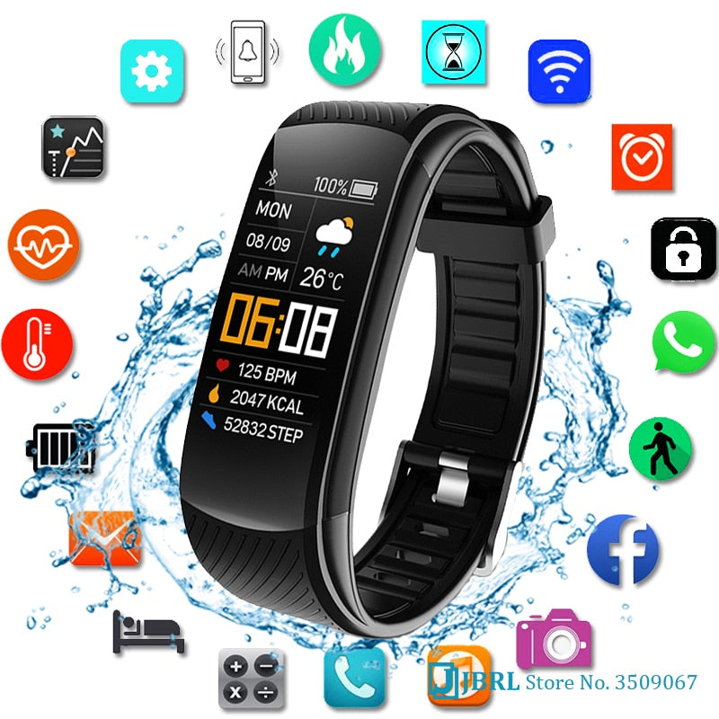 2021 Smart Watch Männer Frauen Sport Smartwatch Fitness Tracker Uhr für Android iOS Pulsmesser Elektronische Uhr Wasserdicht