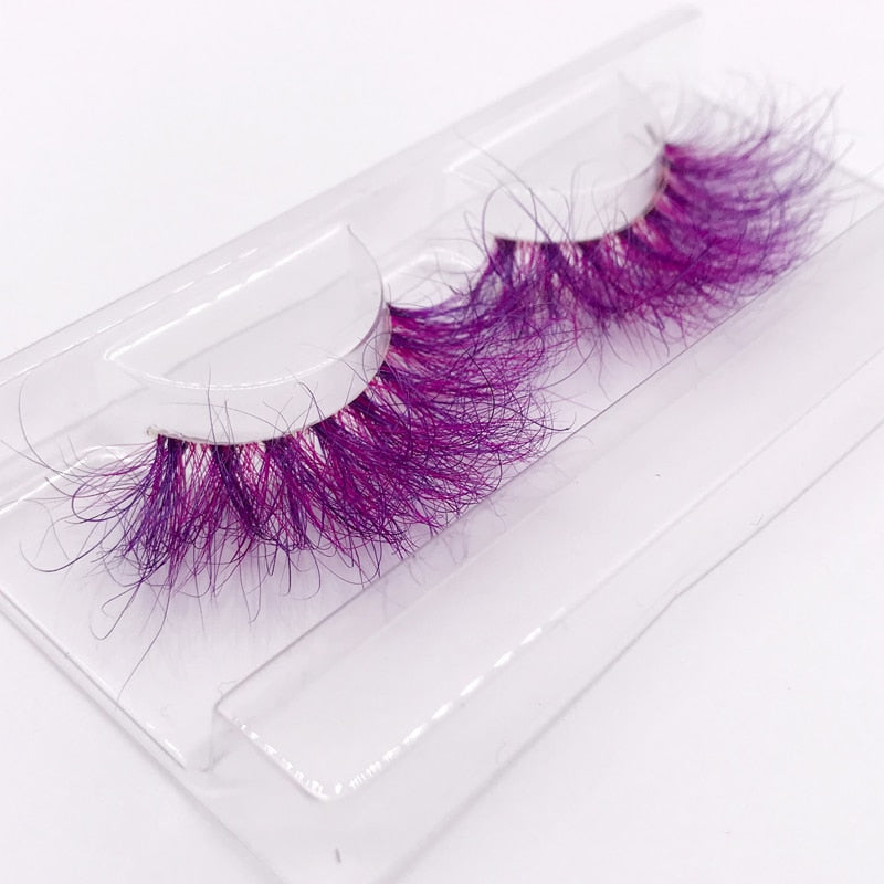 25mm 3D handgefertigte braune Nerzwimpern, natürliche individuelle falsche Wimpern