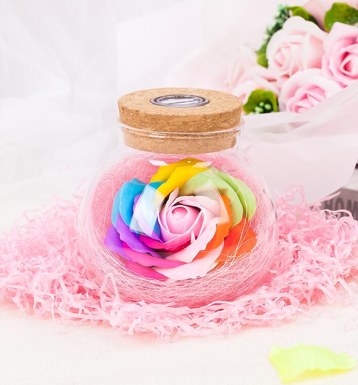 LED romantische Rose Blume mit Fernbedienung, Dimmer Lampe, kreative Nachtlicht Blume