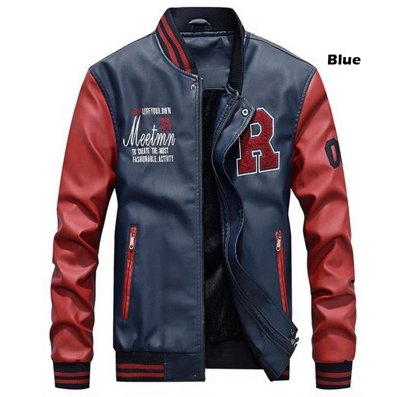 Herren Bomberjacke, Männer Leder- und Baseballjacken / Biker