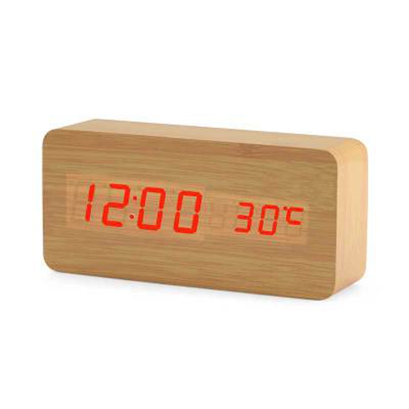 Dual Display Smart Digital LED, Wecker Temperatur Sprachsteuerung, Multifunktions-elektronischer Kalender