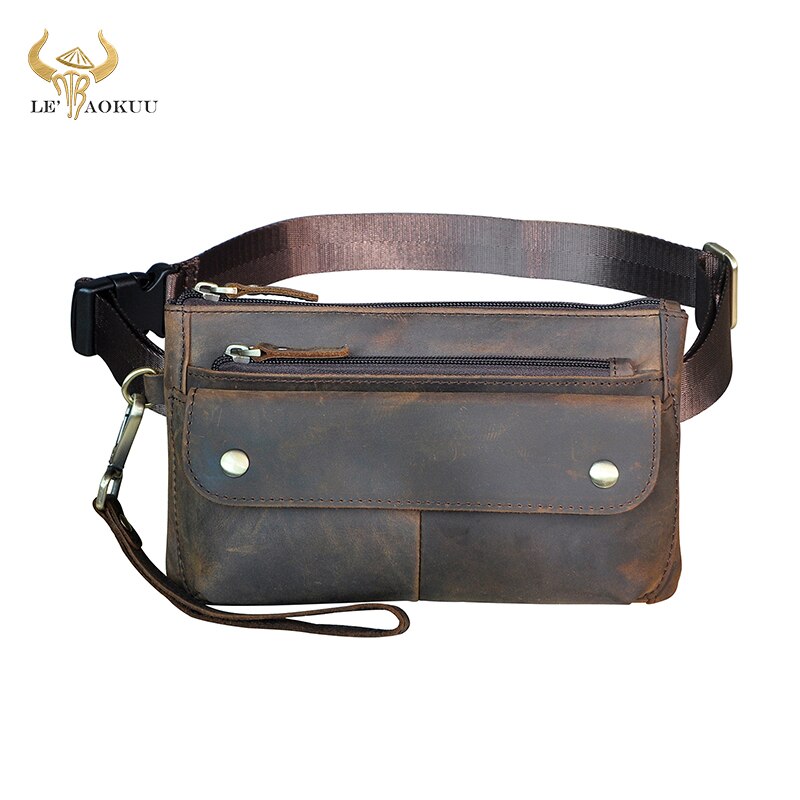 Rindsleder Gürteltasche, Brust Sling Bag Design