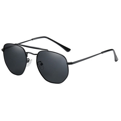 Klassische Sonnenbrille mit polarisierten Retro-Metallrahmen für Herren & Damen, Sonnenbrille Markendesign