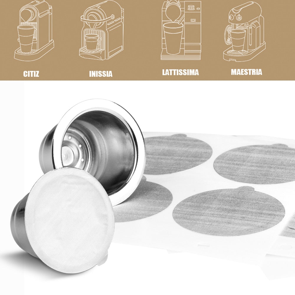 Wiederverwendbare Refill-Kapsel kapseln für Nespresso-Maschinen Espresso, hochwertige Edelstahl-Kapsel