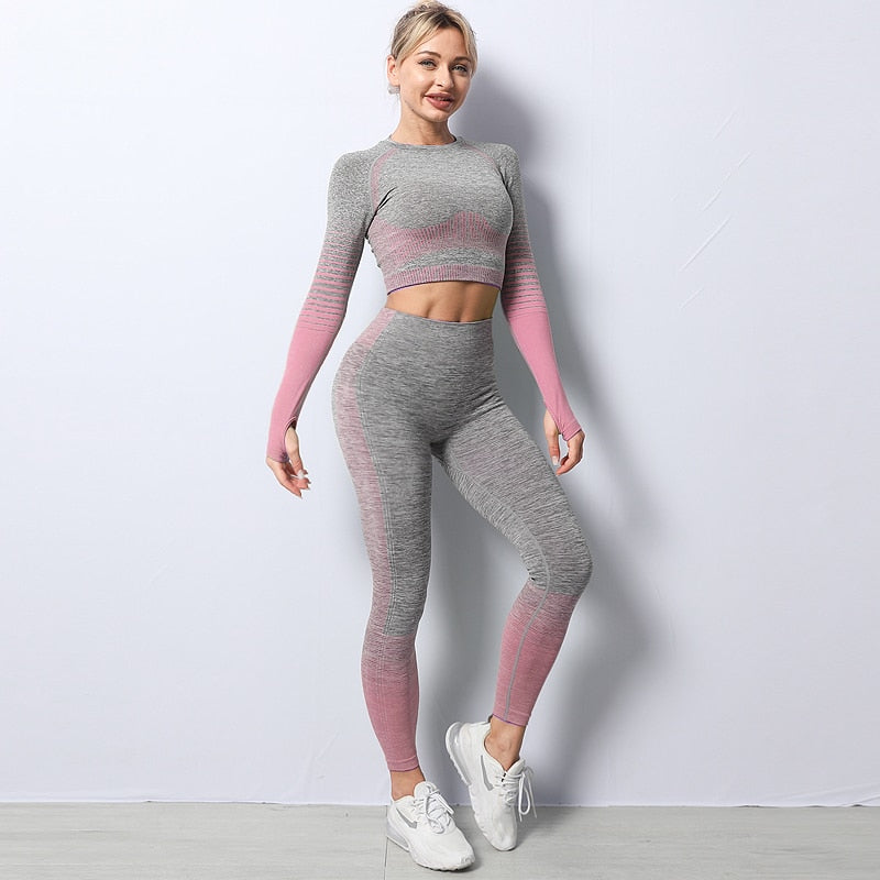 2/3/5 stücke Nahtlose Damen Sportbekleidung & Yoga-Set