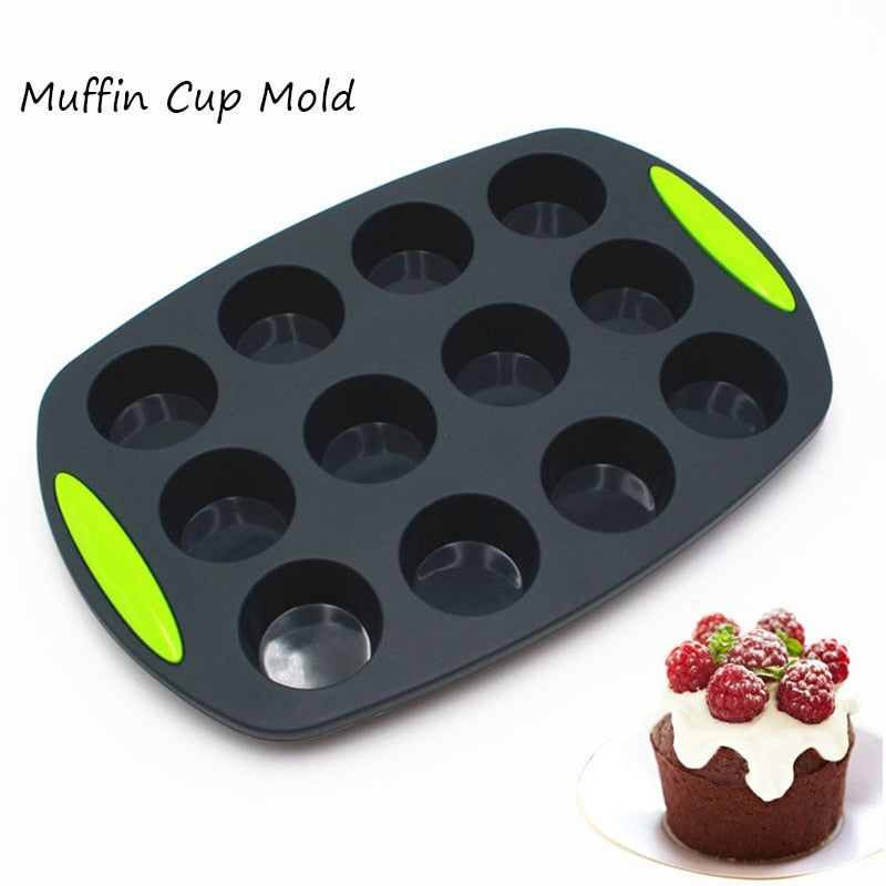 Silikon-Backformen, Kuchenform, Backformen, runde Cupcake-Pfanne, Mini-Muffinblech
