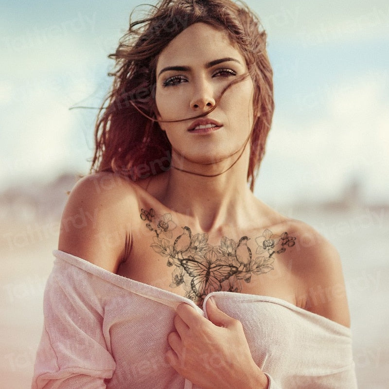 temporäre mode Tattoos-Schmuck, Körperaufkleber für Ägypten arabisch indische Sexy Tattoos-Muster