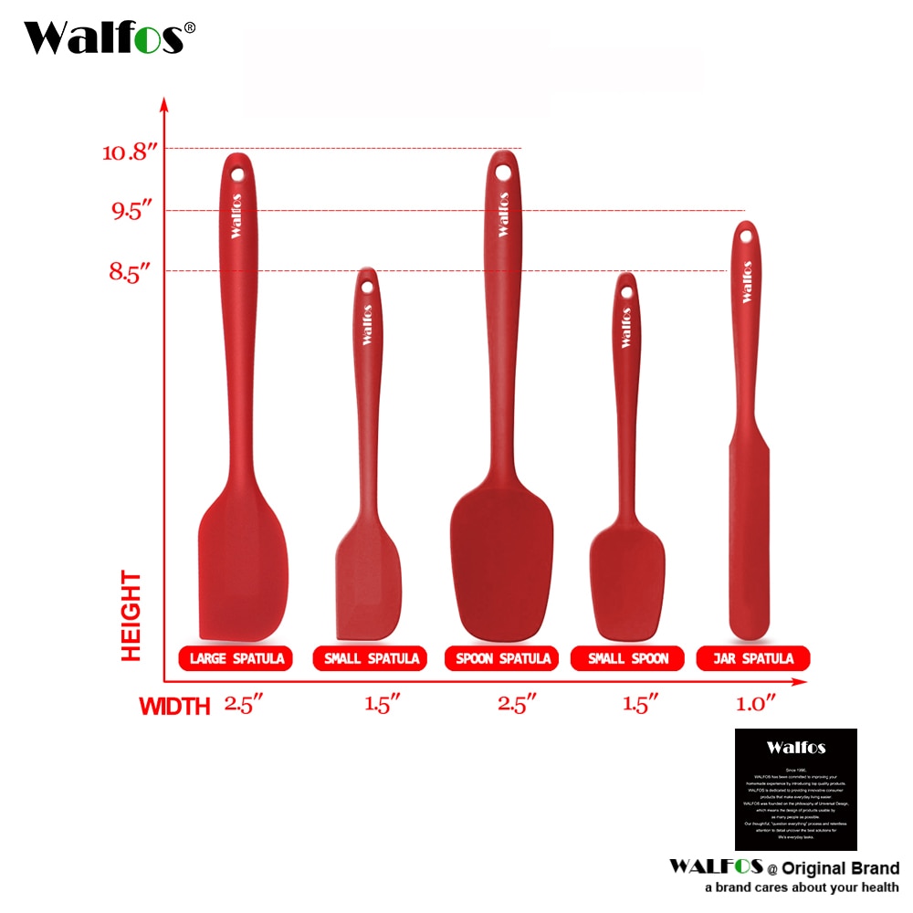 Antihaft-Silikon-Spachtel, Walfos 5 Teile/Set Hitzebeständige Silikon-Spachtel