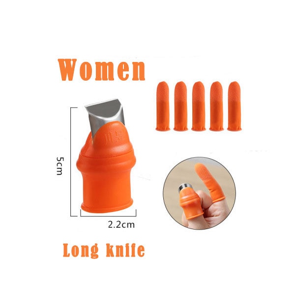 1 Set Silikon Fingerschutz mit Klinge für Obst, Gemüse, Daumenmesser Fingerschutz Küchenhelfer