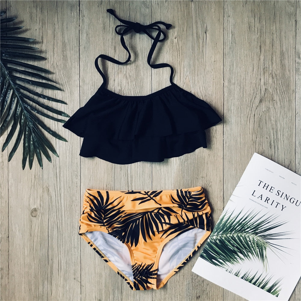Badeanzug Bikini Set für Kinder Mädchen, Zwei-Stücke Schwimmenanzug für den Sommer