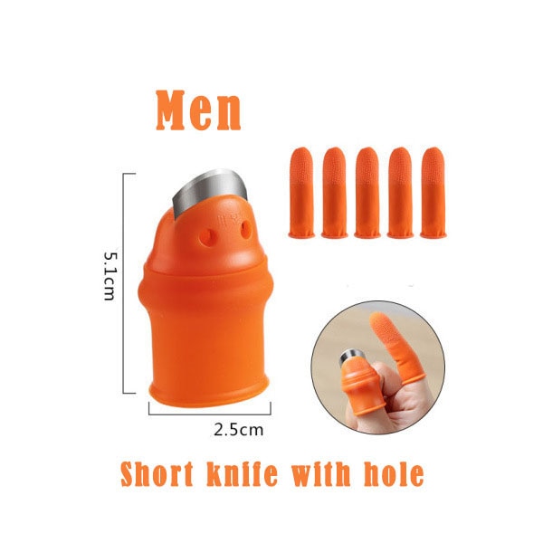 1 Set Silikon Fingerschutz mit Klinge für Obst, Gemüse, Daumenmesser Fingerschutz Küchenhelfer