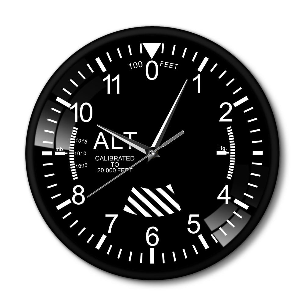 Klassische runde Wanduhr mit Höhenmesser