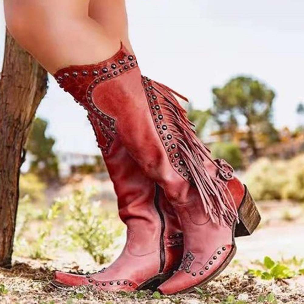 Hohe Damenstiefel mit Reißverschluss, 2022 Neue Mode mit hochwertigem Wildleder,Herbst / Winter