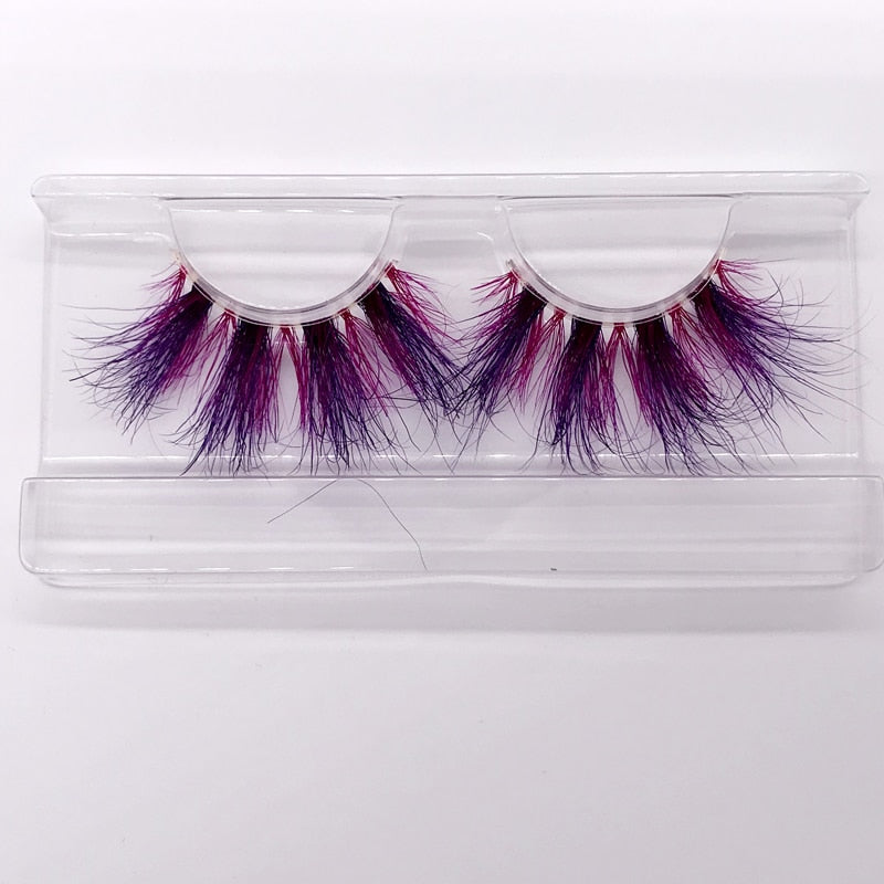25mm 3D handgefertigte braune Nerzwimpern, natürliche individuelle falsche Wimpern