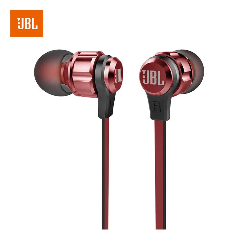 JBL T180A Stereo In-Ear Kopfhörer, Sport Freisprechen mit Mikrofon 3.5mm Kabelgebundene Ohrhörer, Pure Deep Bass Game Music Headset