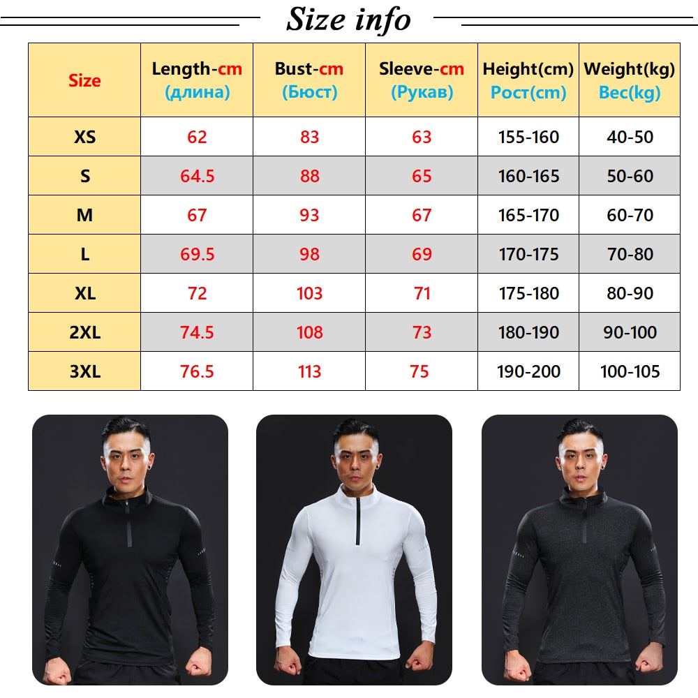 Langarm Frühling Herbst Kompression-Fitness-T-Shirts